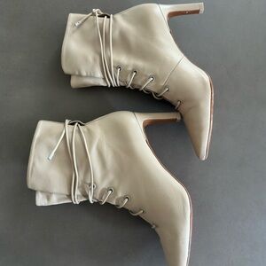 Zimmermann Taupe Lace-Up Heeled Boots